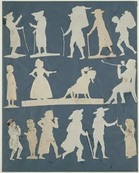 ジャンルシーン（紙コラージュ）